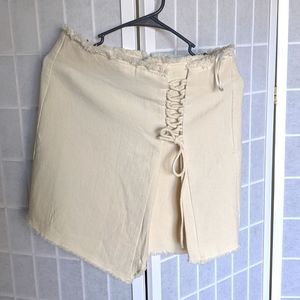 Mango Committed Collection skirt. Size US 6. White-ish khaki.